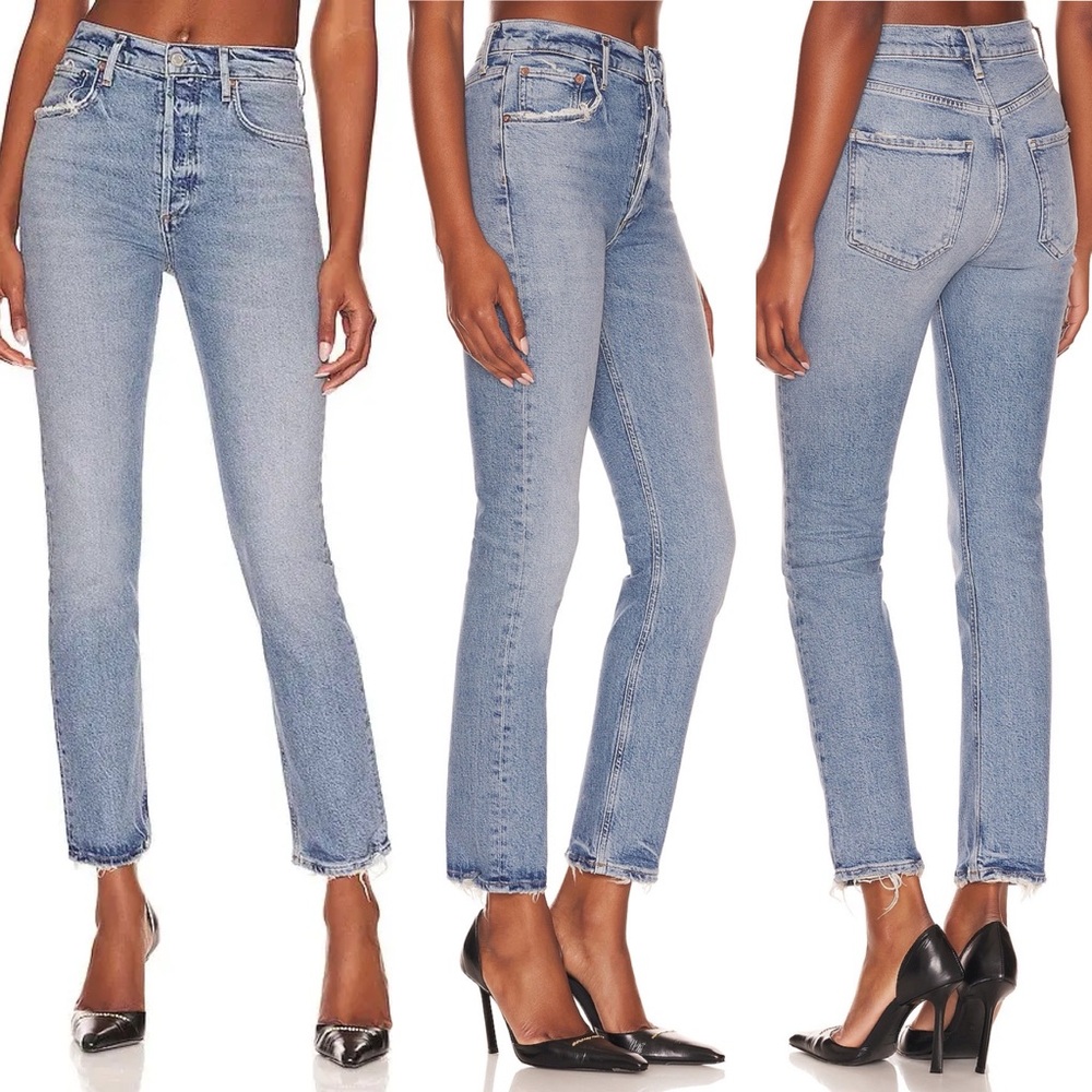 AGOLDE Riley Long Straight in Cove NWT Size 24